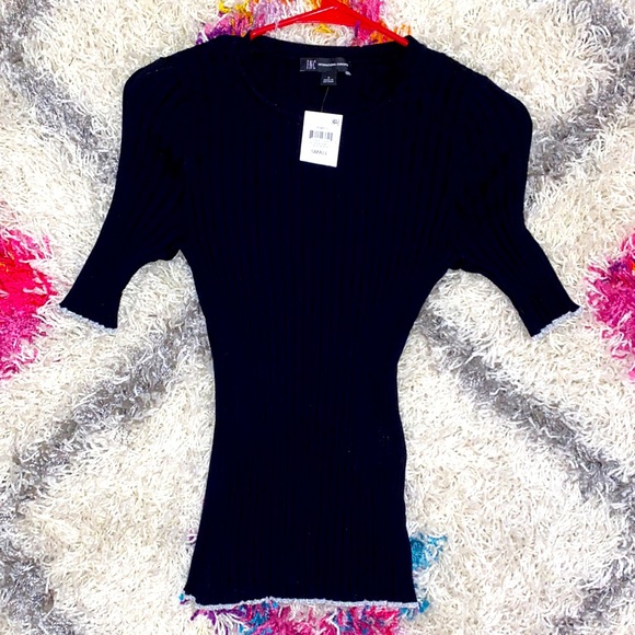 NWT inc black ribbed top small - Picture 1 of 3